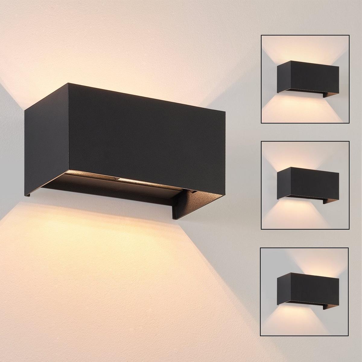 WANDLEUCHTE Inspiration - Schwarz, Metall (10/10/20cm) - Nettlife