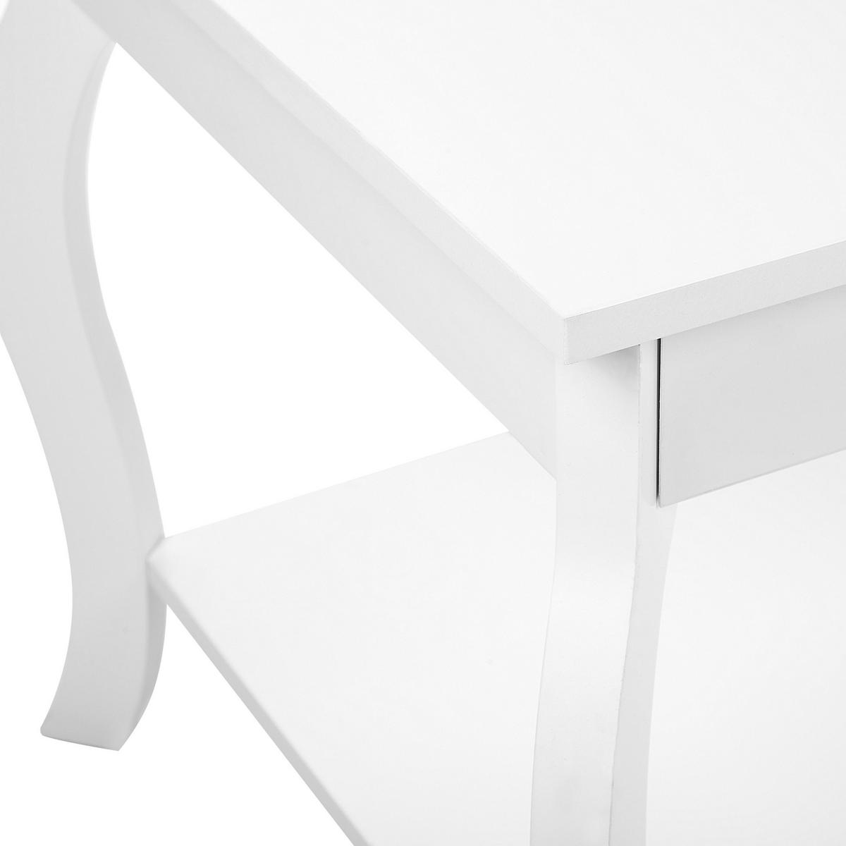 COUCHTISCH weiß rechteckig 55/101 cm Hartford - Weiß, Holzwerkstoff (55/101/50cm) - Beliani
