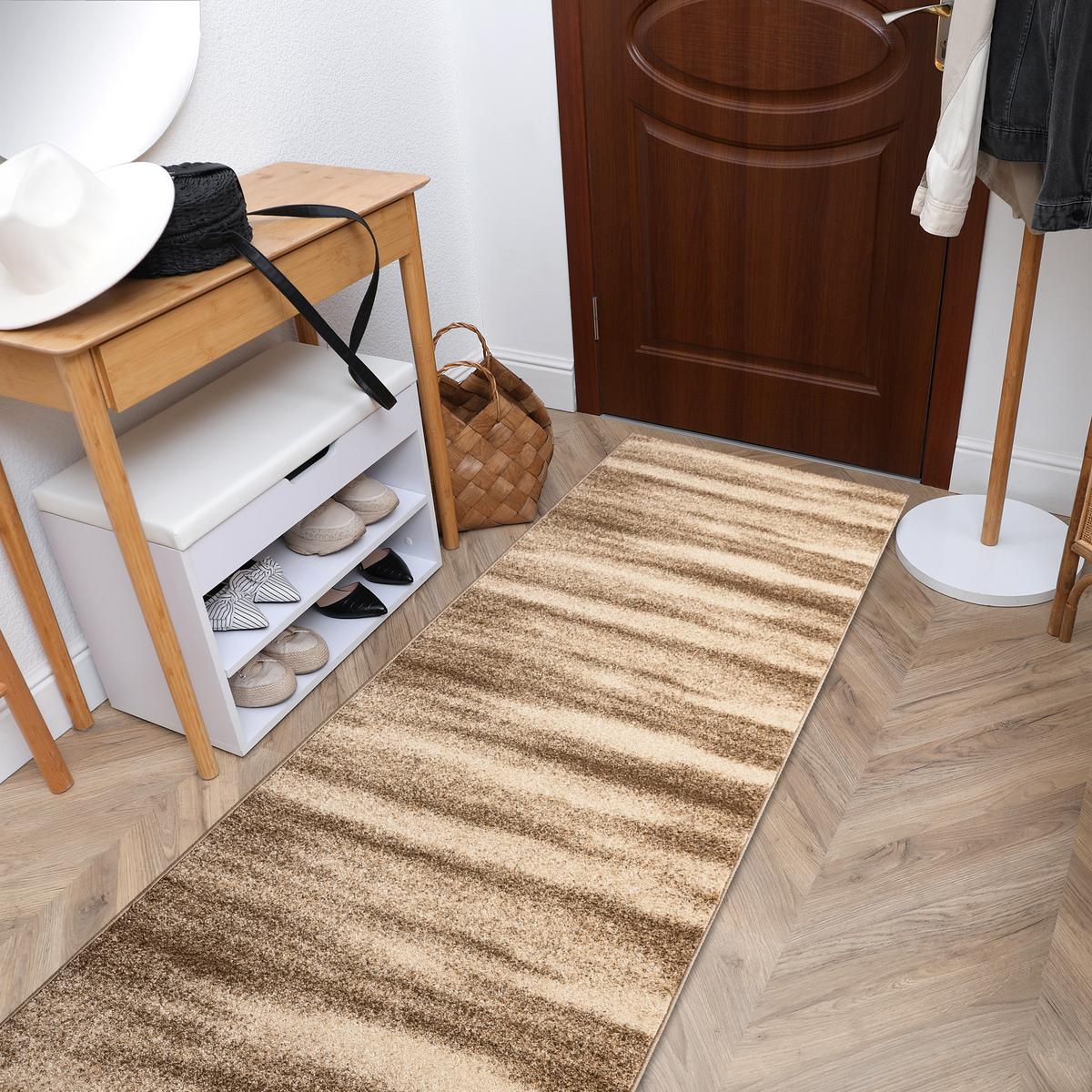LÄUFER KARMEL Sahara, 70/260 cm - Braun, Textil (70/260cm) - rugsX