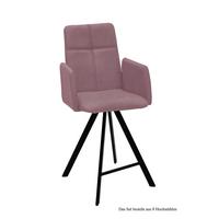 THEKENSTUHL drehbar (8er-Set) Despina 52x109x60 Schwarz/Rosewood - Dunkelrosa/Schwarz, Kunststoff (60/109/52cm) - 58aufmkessel