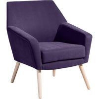 SESSEL Kachka Bezug Veloursstoff Buche natur / violett - Lila, Kunststoff (71/81/67cm) - 58aufmkessel