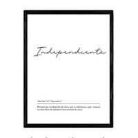 POSTER Wortkunst Independiente Nordisch A4 Rahmenlos - Klar, Papier (29.7/5/21cm) - Nacnic