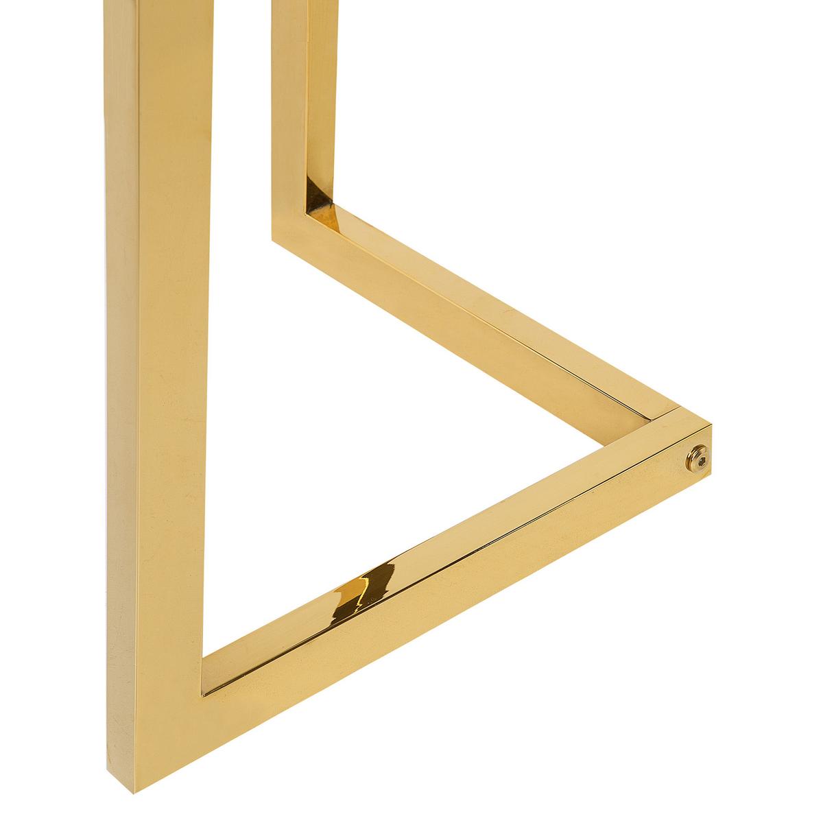 COUCHTISCH Glas Gold oval Fresno - Transparent/Goldfarben, Glas (60/120/45cm) - Beliani