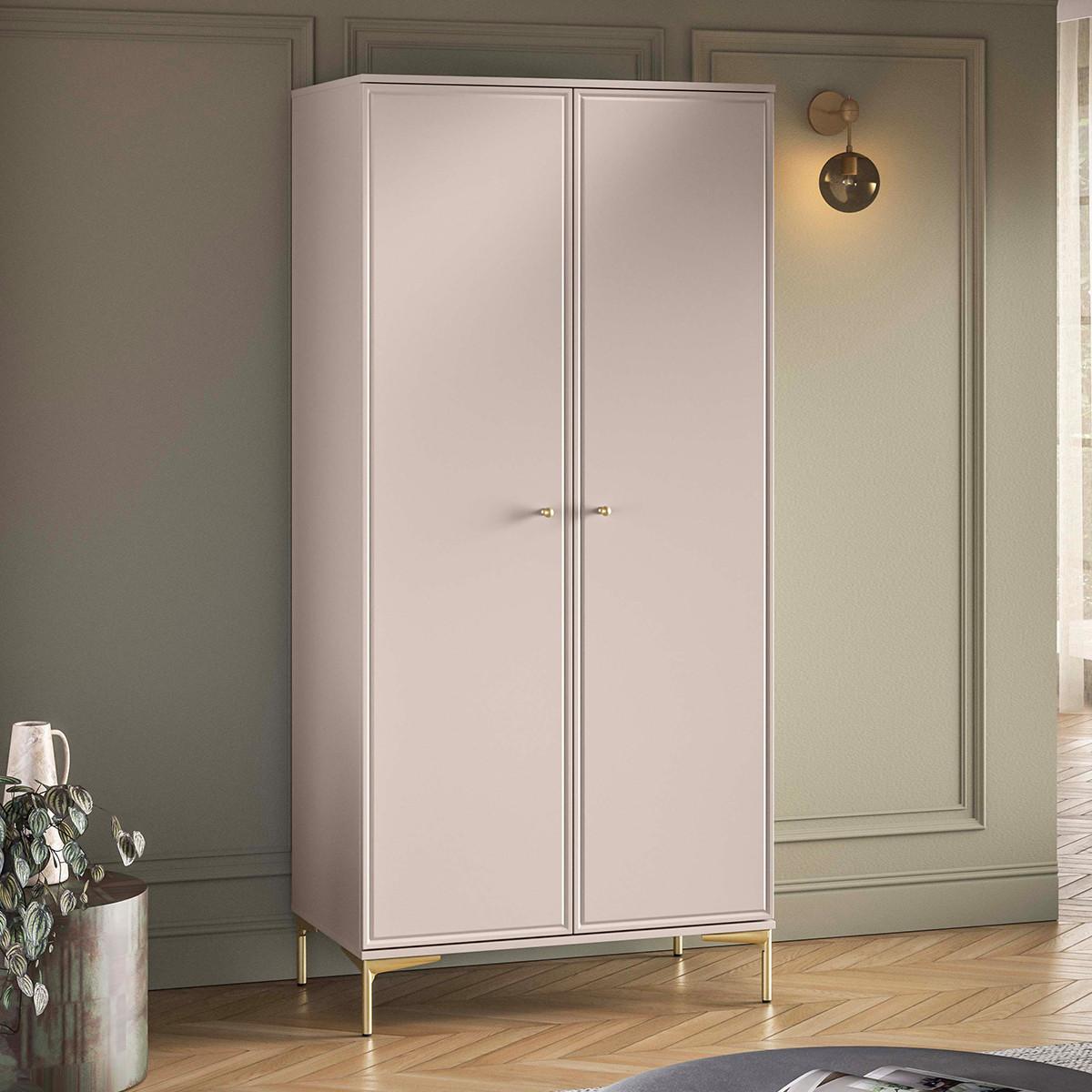 SCHRANK 2 Türen Sélène Kaschmir - Beige, Holzwerkstoff (89/190/53cm) - Petits-meubles