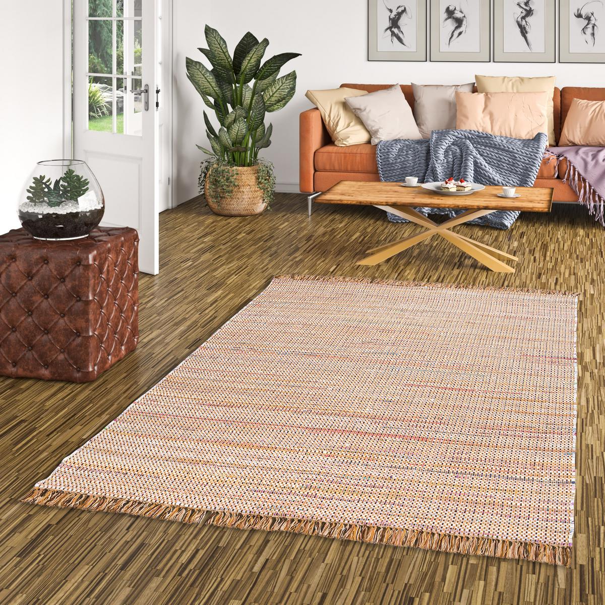 BAUMWOLLE NATUR TEPPICH CAYENNE - Braun, Textil (140/200cm) - Pergamon