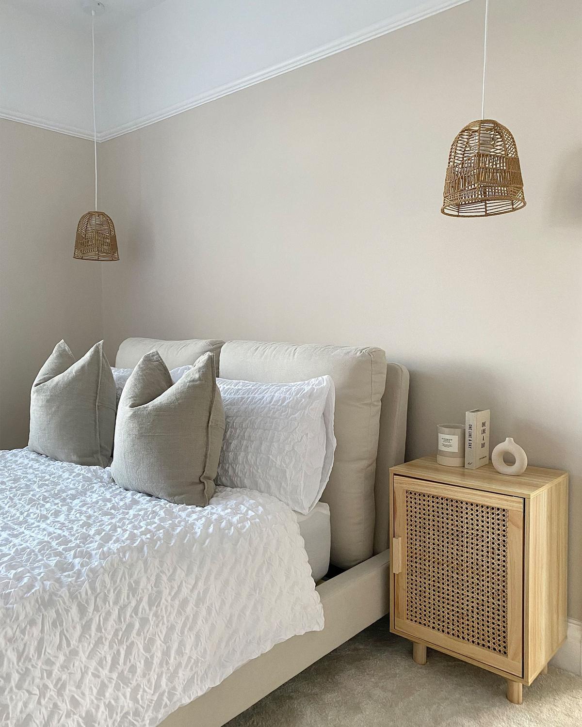 POLSTERBETT 140/200cm Helles Beige Melle - Beige, Textil (140/200cm) - Beliani