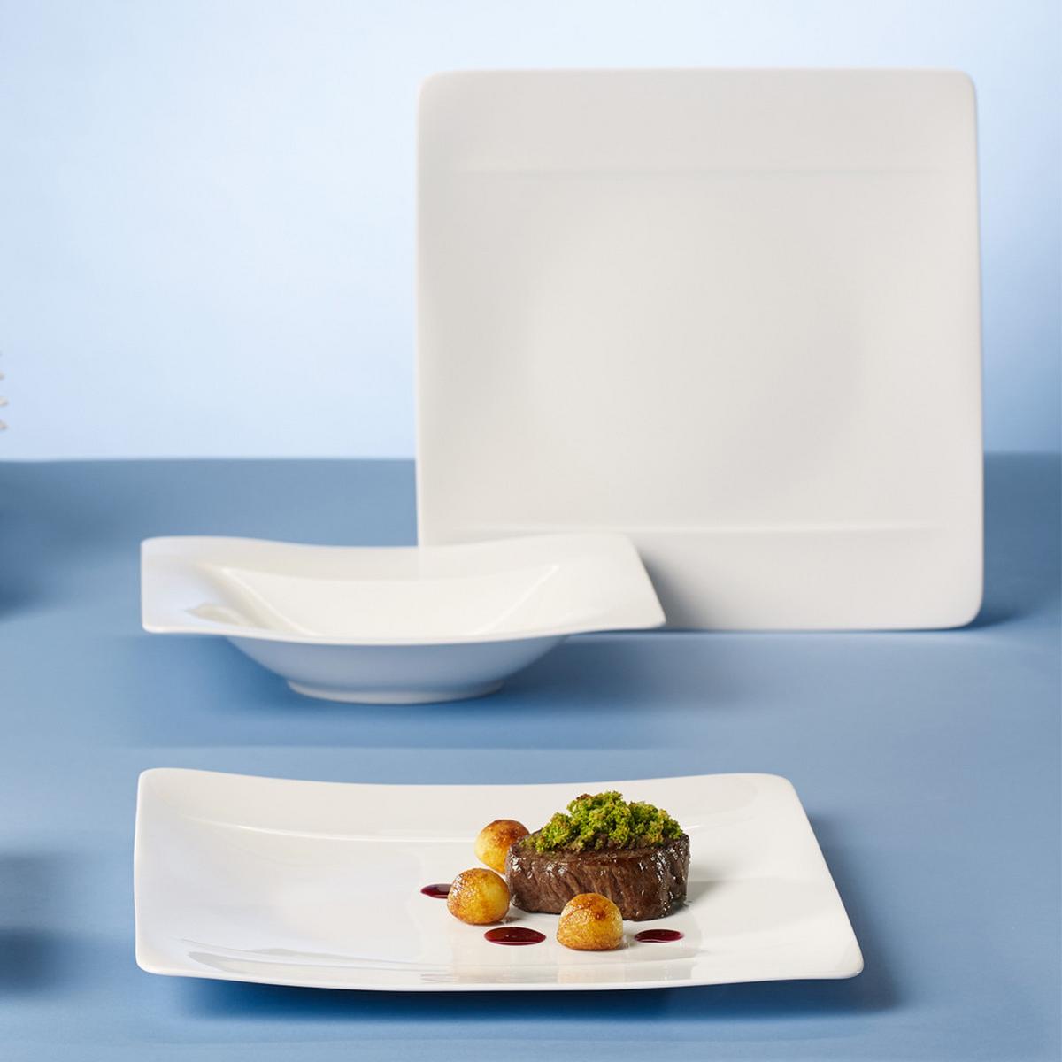 SPEISETELLER Modern Grace weiß 27,4 x 27,4 cm 6er Set - Weiß, Keramik (27.4cm) - Villeroy & Boch