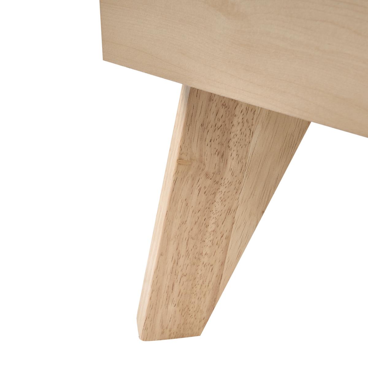 BETT mit Lattenrost 120/200 cm Faserplatte, PE Rattan Hellbraun Monpazier - Hellbraun, Naturmaterialien (120/200cm) - Beliani