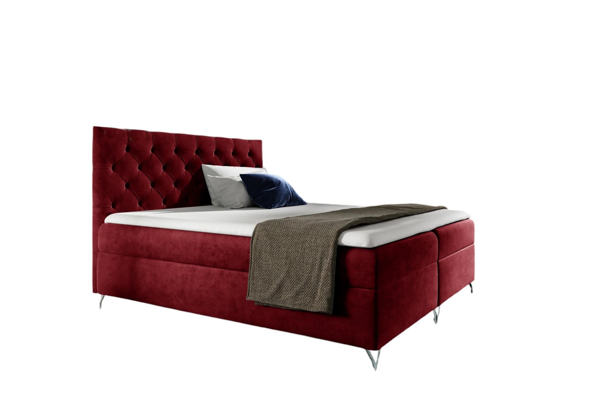 BOXBETT Ambre In Fresh - Rot, Holzwerkstoff/Textil (120/200cm) - Fun Möbel