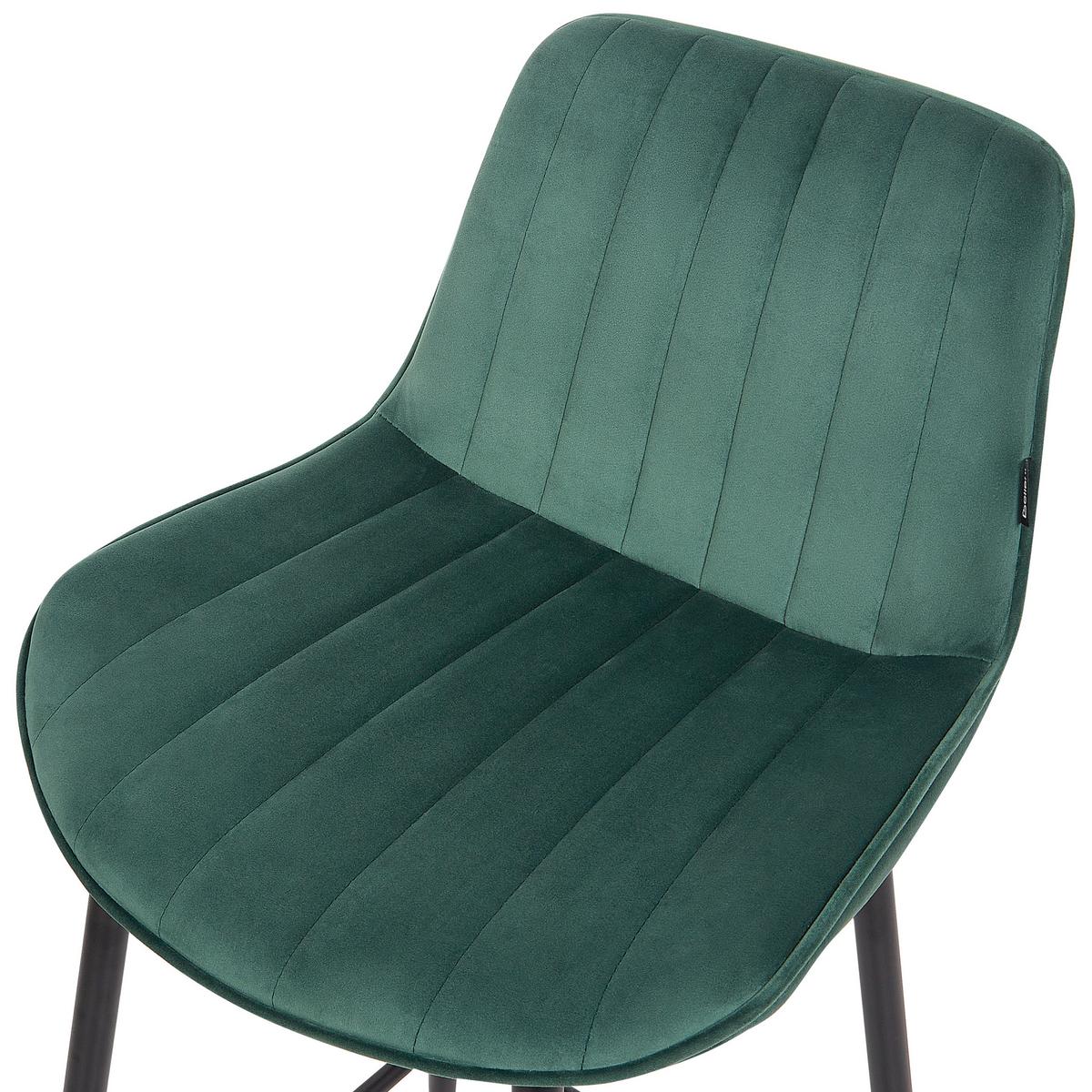 BARSTUHL 2er-Set Samtstoff Smaragdgrün Dubrovnik - Smaragdgrün, Textil (49/94/52cm) - Beliani