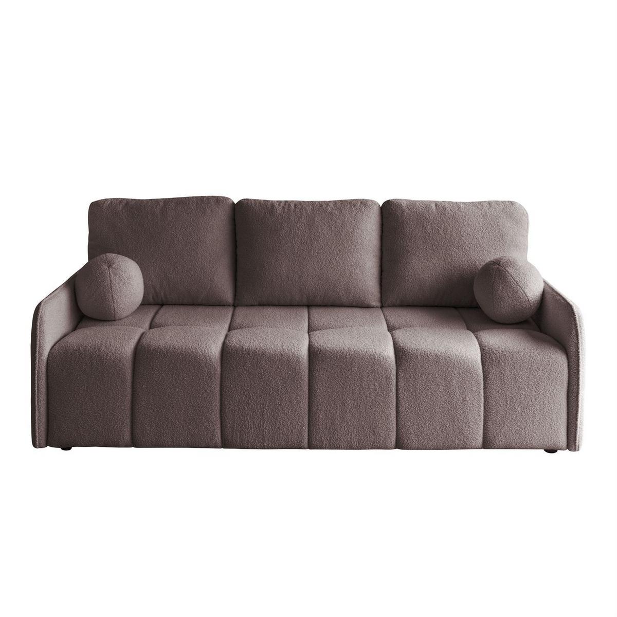 SCHLAFSOFA Morena, zweisitzig, mit Schlaffunktion, Quelle 21 - Braun, Textil (207/90/90cm) - Lookway