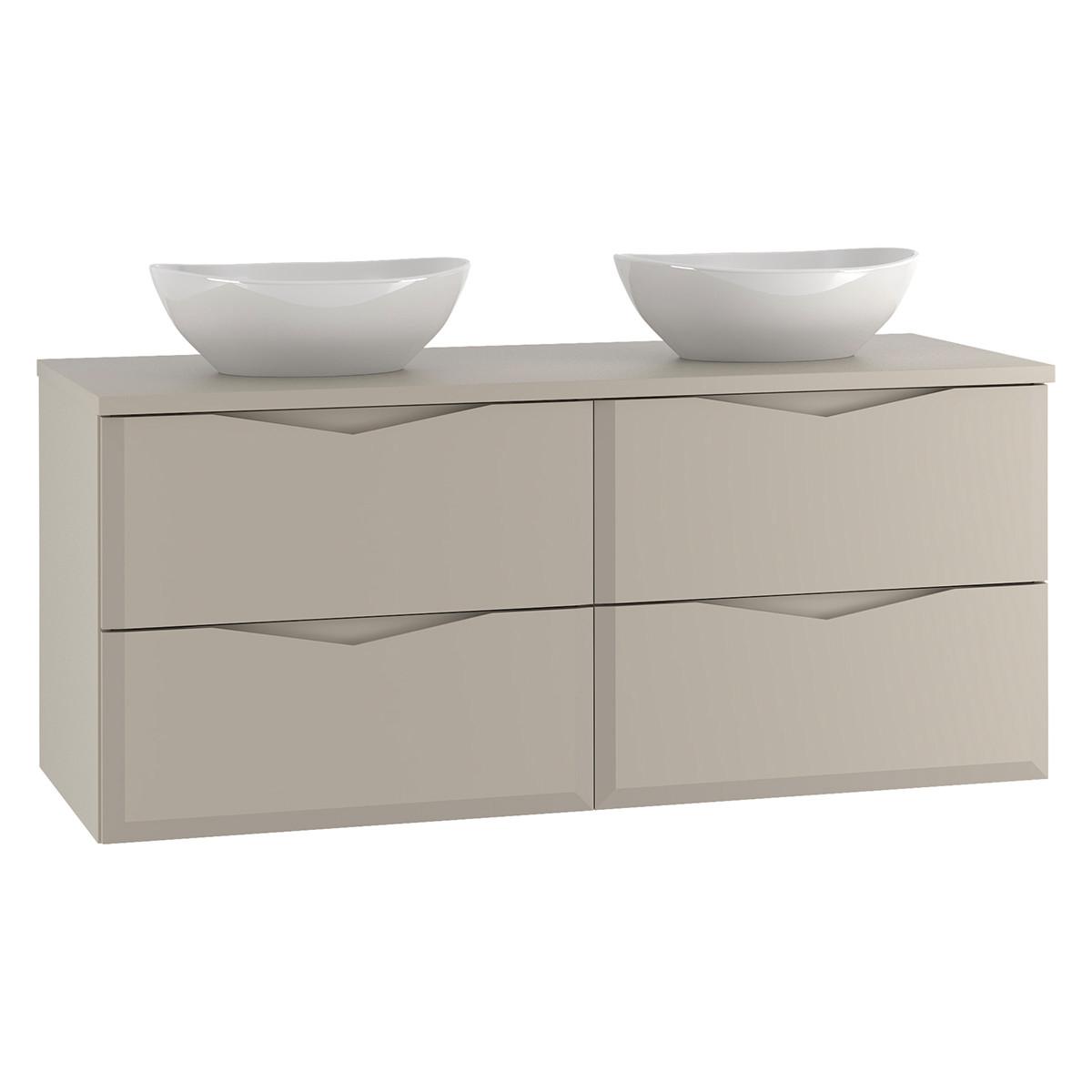 DOPPELWASCHTISCH 120.6cm Ellie Kaschmir - Beige, Holzwerkstoff (120.6/52.2/46.5cm) - Petits-meubles