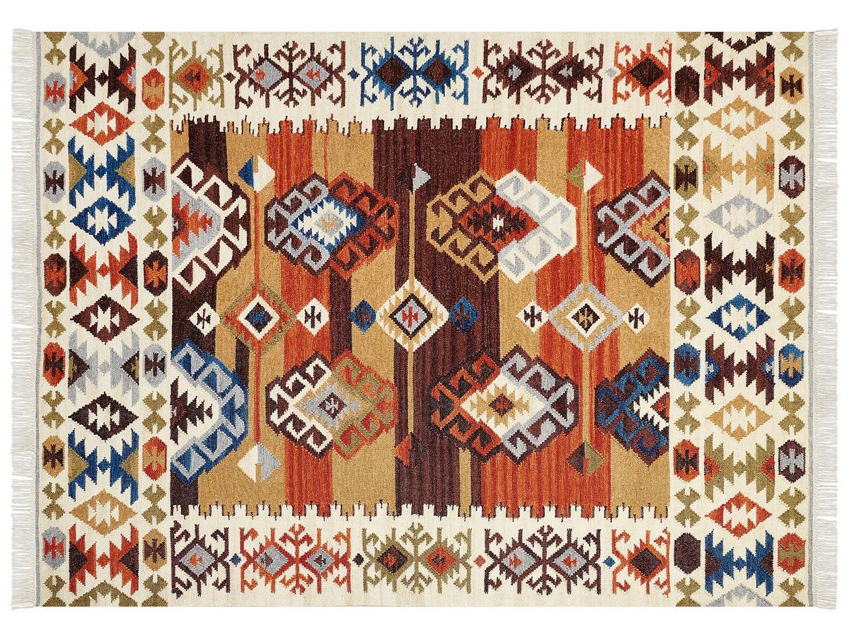 KELIM-TEPPICH Vosketap 230/160 cm - Multicolor, Textil (160/230cm) - Beliani
