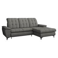 ECKSOFA Crystal, Seite: Rechts - Dunkelgrau/Schwarz, Holz/Textil (182/260cm) - MIRJAN24