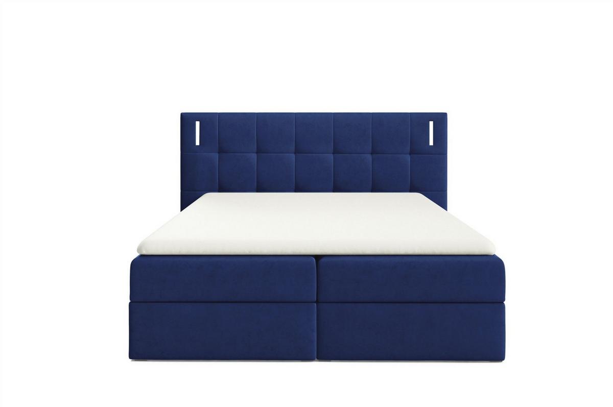 BOXBETT Martim Premium - Blau, Holzwerkstoff/Textil (120/200cm) - Fun Möbel