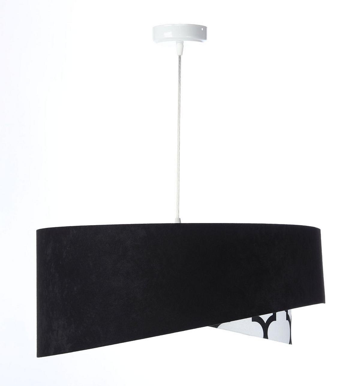 HÄNGELEUCHTE Schwarz 50/23 cm - Silberfarben, Kunststoff (50/1.3/23cm) - ONZENO