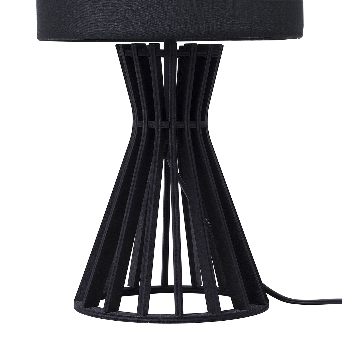 TISCHLAMPE Carrion 27/27/37 cm - Schwarz, Holzwerkstoff (27/27/37cm) - Beliani