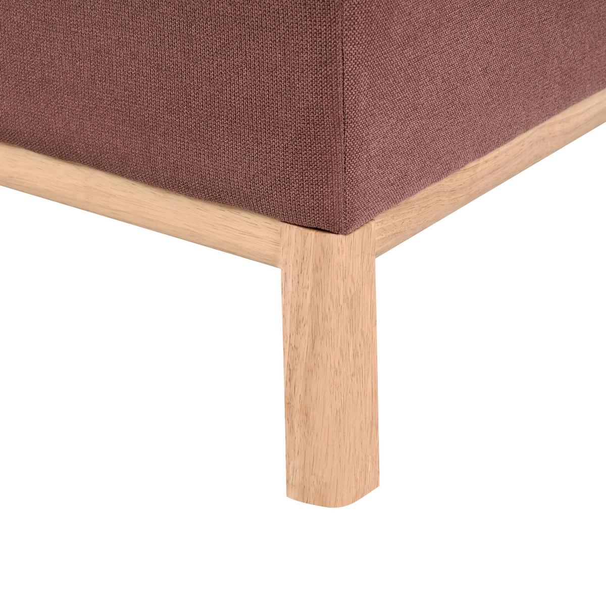 ECKSOFA 3-Sitzer Stoff Burgunderrot linksseitig Sosjo - Dunkelrot, Textil (251/132cm) - Beliani