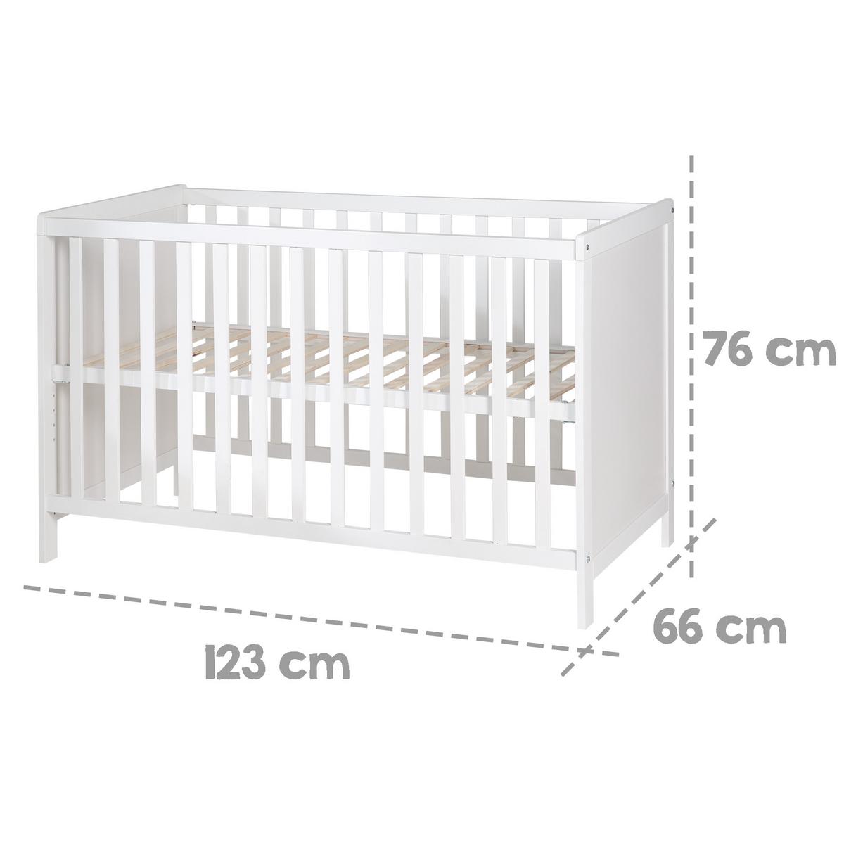 BABYZIMMER-SET Hamburg mit Schubladen 2-teilig - Weiß, Holzwerkstoff (66/76/123cm) - Roba