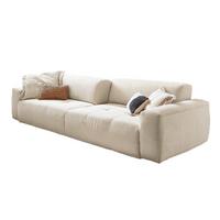 SOFA MIT SITZTIEFENVERSTELLUNG PALACE Weiß Cord Relaxfunktion - Weiß, Textil (298/74/120cm) - KAWOLA