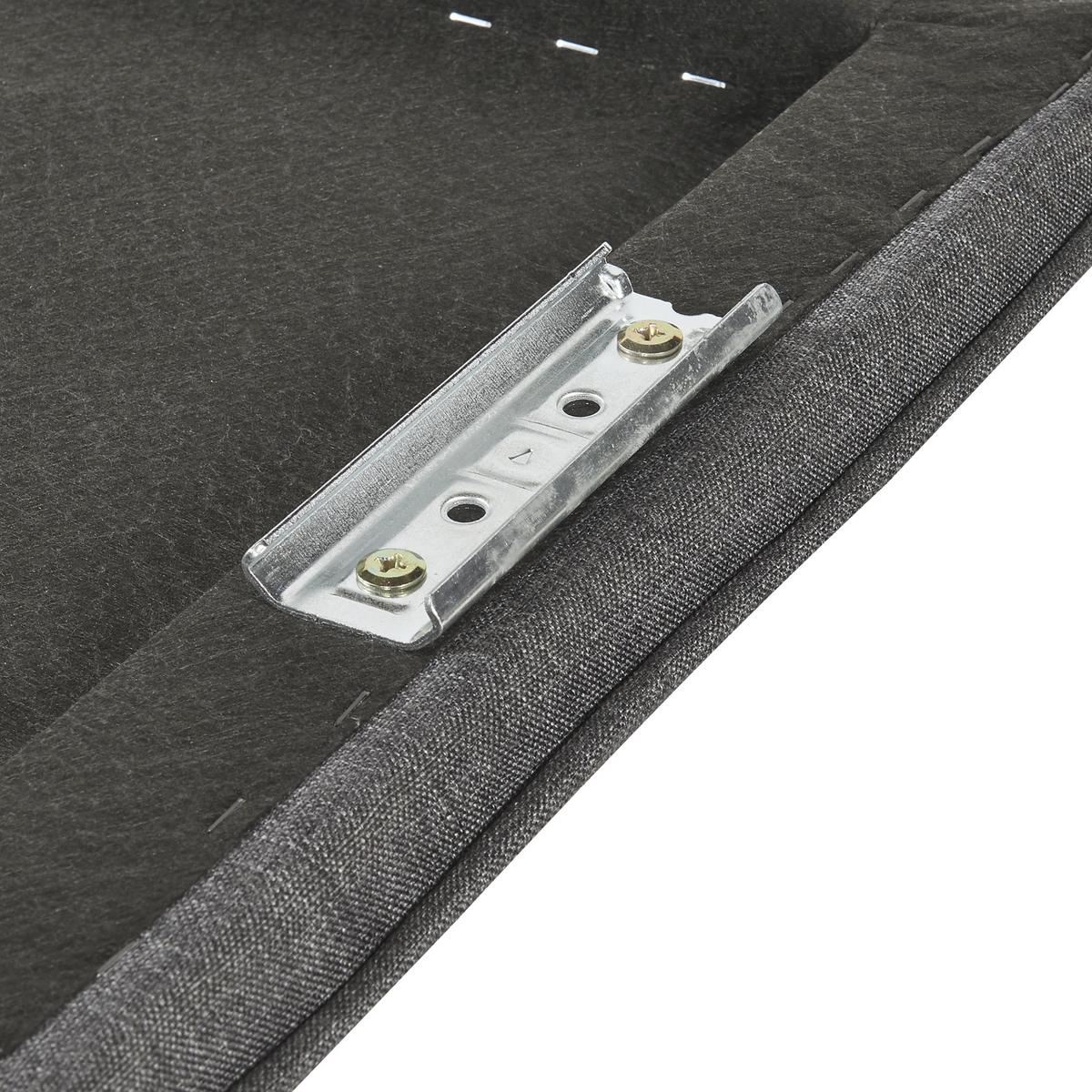 KOPFTEIL Tokke - Grau, Holzwerkstoff/Textil (180/4/48cm) - [en.casa]