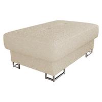 POLSTERHOCKER Cotere - Silberfarben/Naturfarben, Holz/Metall (104/42/67cm) - MIRJAN24