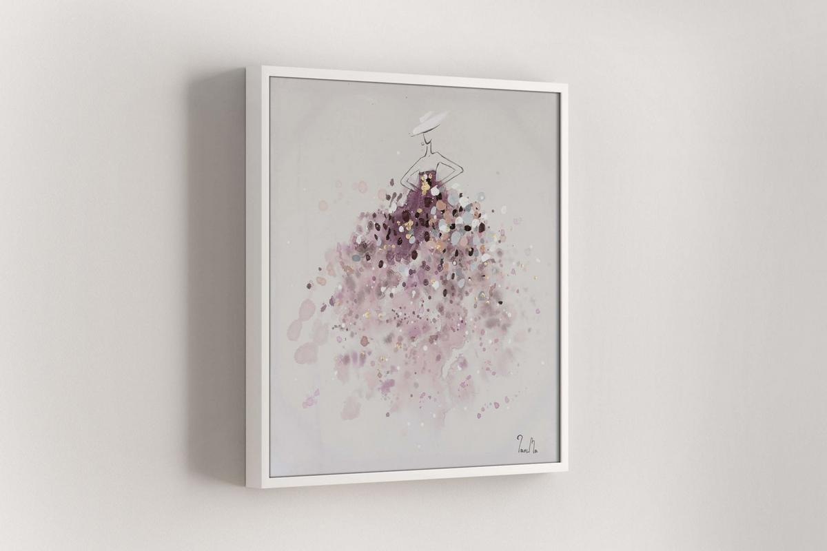 ACRYLBILD HANDGEMALT 60/60 cm - Pink, Holz/Textil (60/60cm) - KUNSTLOFT