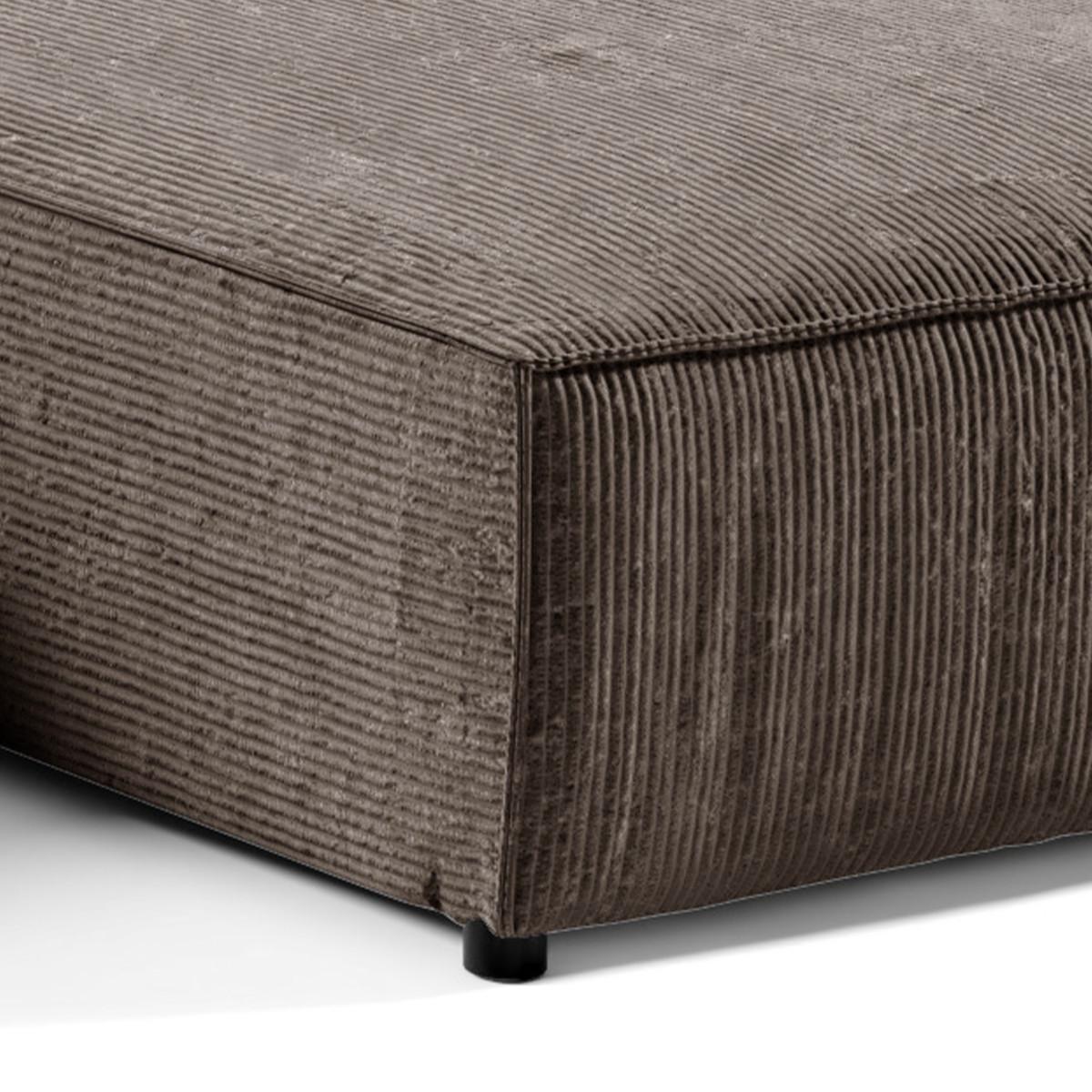 PANORAMASOFA Isaac 5 Sitzplätze Braun - Braun, Holzwerkstoff (398/85/185cm) - Petits-meubles