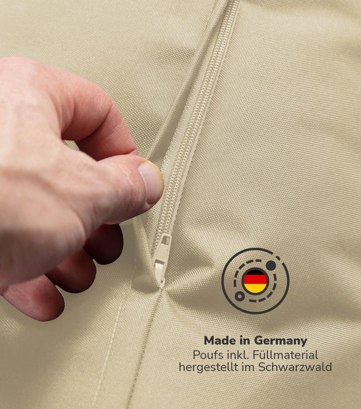 OUTDOOR POUF Der Ruhestifter - Beige, Textil (60/30/50cm) - Mokebo