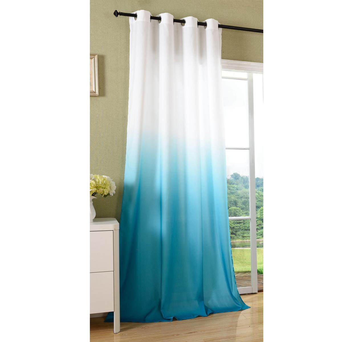 VORHANG FARBVERLAUF HxB 245x140 cm Türkis - Türkis, Textil (140/245cm) - Gardinenbox