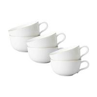 TEETASSEN Liberty Goldrand weiß-gold 280 ml 6er Set - Goldfarben/Weiß, Keramik (0.28L) - Seltmann Weiden