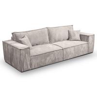 SOFA Isaac 4 Sitzplätze Gebrochenes Weiß - Weiß, Holzwerkstoff (255/85/105cm) - Petits-meubles