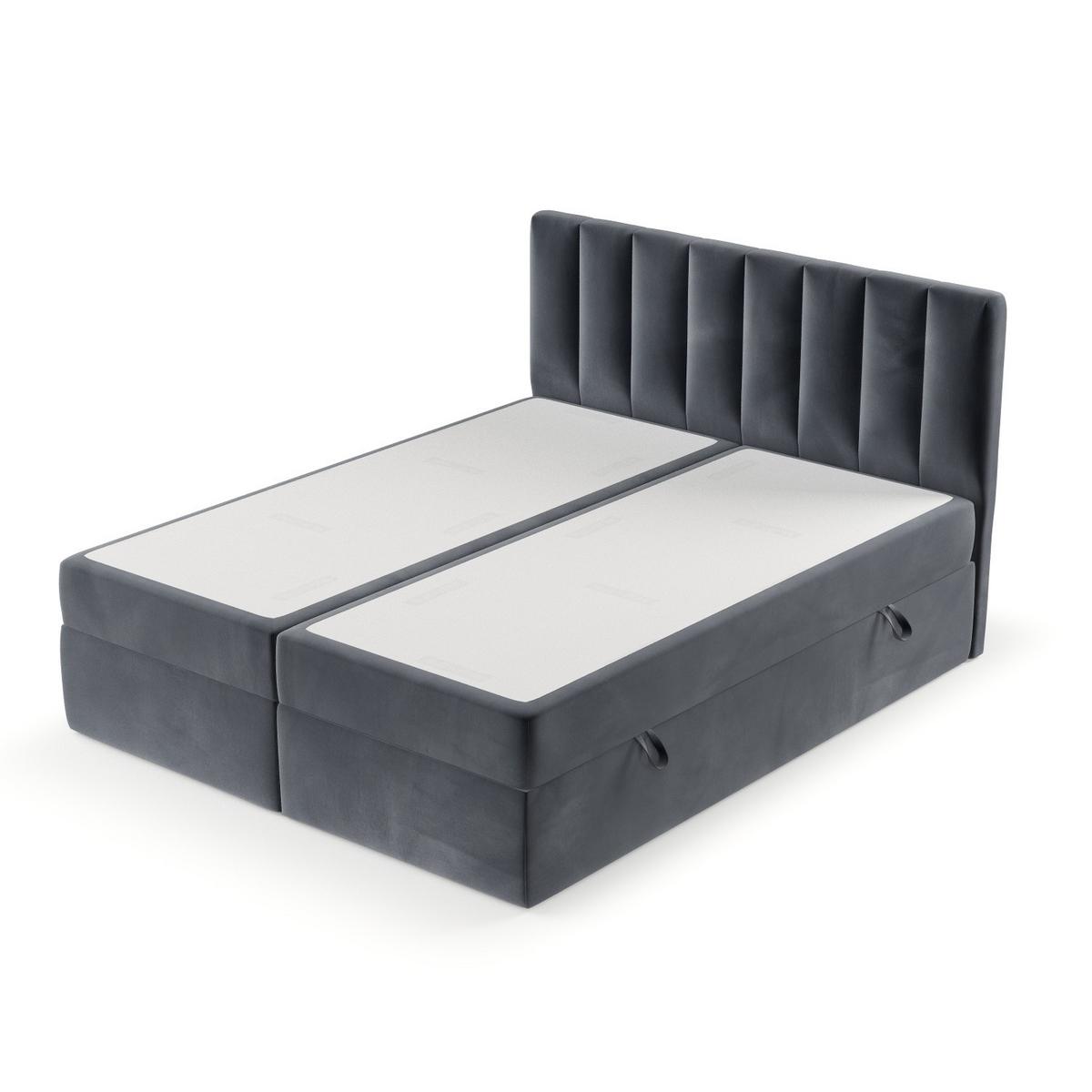 BOXBETT Bari 160/200 cm Dunkelgrau im Kronos Stoff - Dunkelgrau, Holz/Holzwerkstoff (160/200cm) - AltaBeds