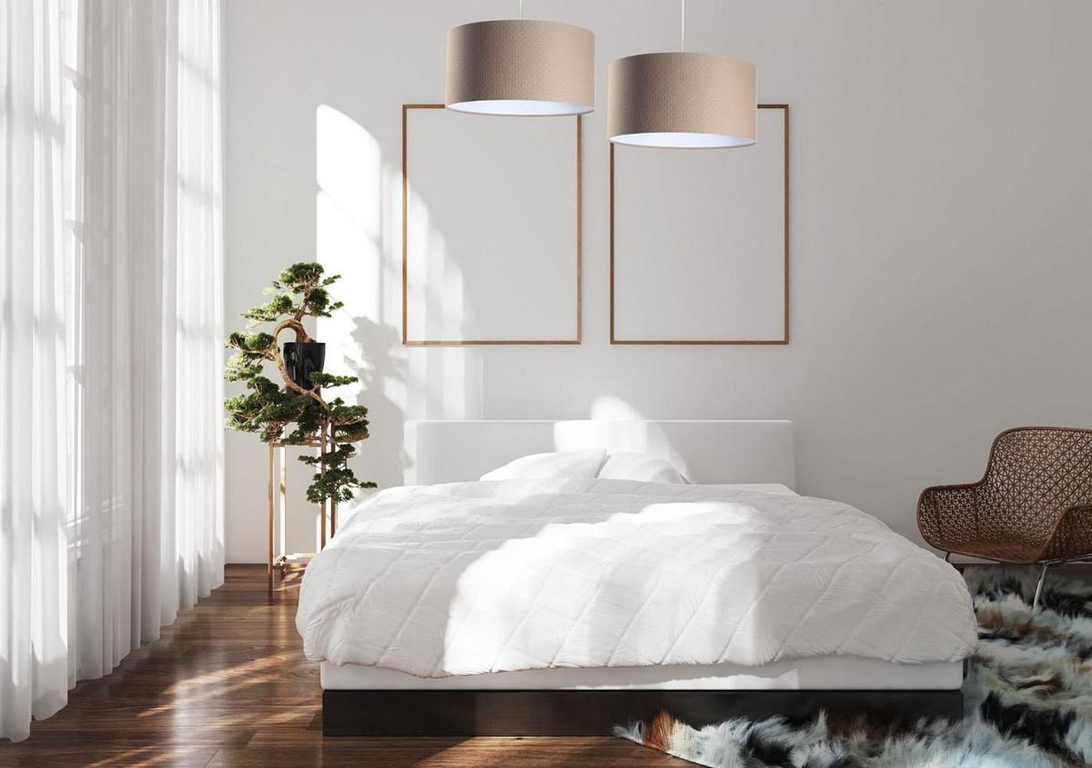 HÄNGELEUCHTE Weiß 50/25 cm - Beige/Weiß, Kunststoff (50/0.8/25cm) - ONZENO