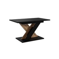 ESSTISCH MERKAS Ausziehbar 120 - 160 / 80 x 76 cm - Eiche Wotan/Schwarz, Holz (120/80/76cm) - MASSENO