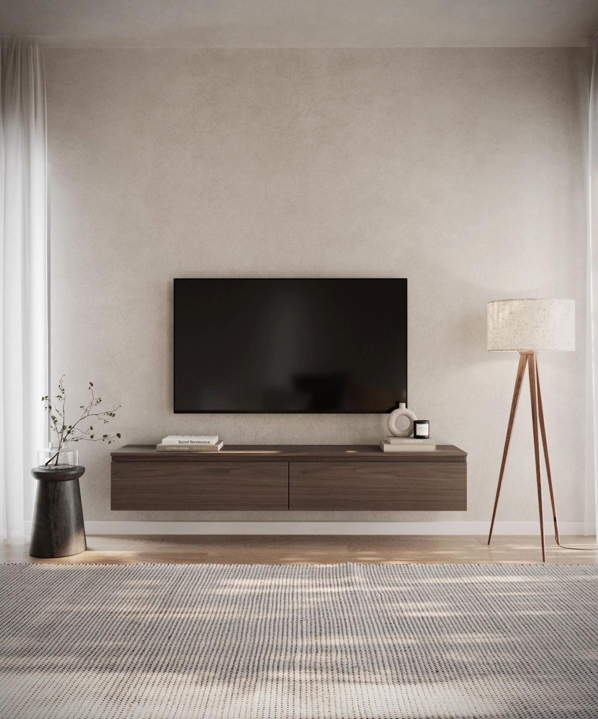 TV-LOWBOARD Bemmi Walnuss Wisconsin 175 cm - Dunkelbraun, Holzwerkstoff (175/28.4/31.8cm) - Selsey