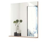 WANDSPIEGEL Eiche mit Ablage Garderobenspiegel 75 x 80 cm - Eichefarben, Glas/Holzwerkstoff (75/80/10cm) - Furn.Design