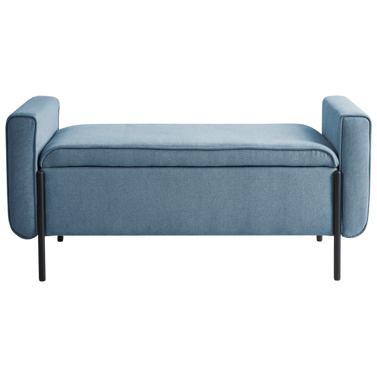 SITZBANK Blau Lewes - Blau/Schwarz, Textil (114/55/50cm) - Beliani