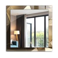 SPIEGEL 60 x 60 cm Rechteckig mit Aufdruck - Graphitfarben, Glas (60/60/0.4cm) - TULUP