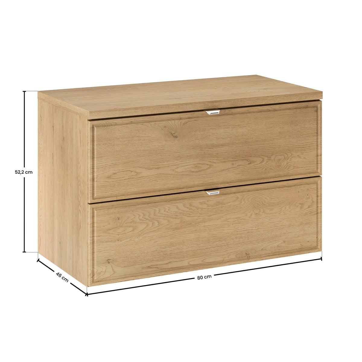 WASCHTISCHUNTERSCHRANK 80cm Elias Holz - Braun, Holzwerkstoff (80/52.2/46cm) - Petits-meubles