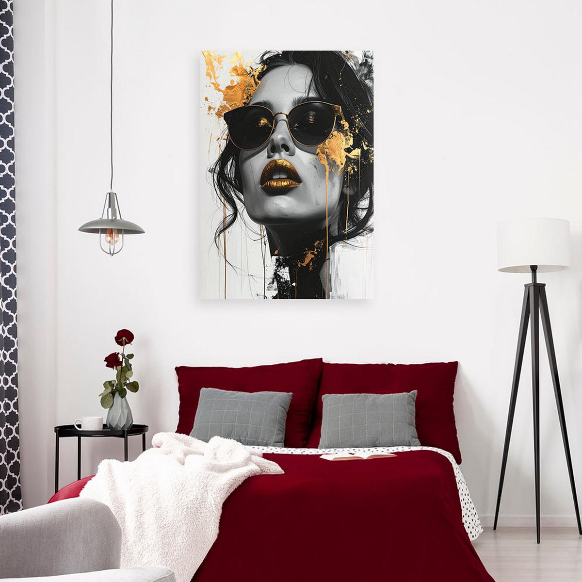 LEINWANDBILD Menschen & Charaktere 40x60cm - Goldfarben, Textil (40/60cm) - Feeby