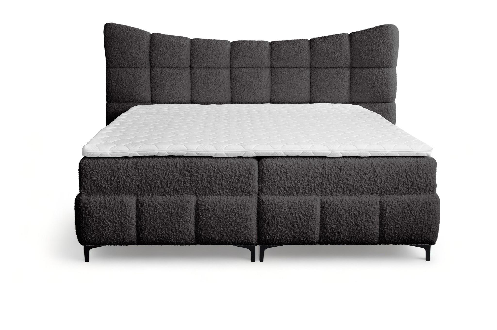 BOXBETT Nova In Rolf - Anthrazit, Holzwerkstoff/Textil (160/200cm) - Fun Möbel
