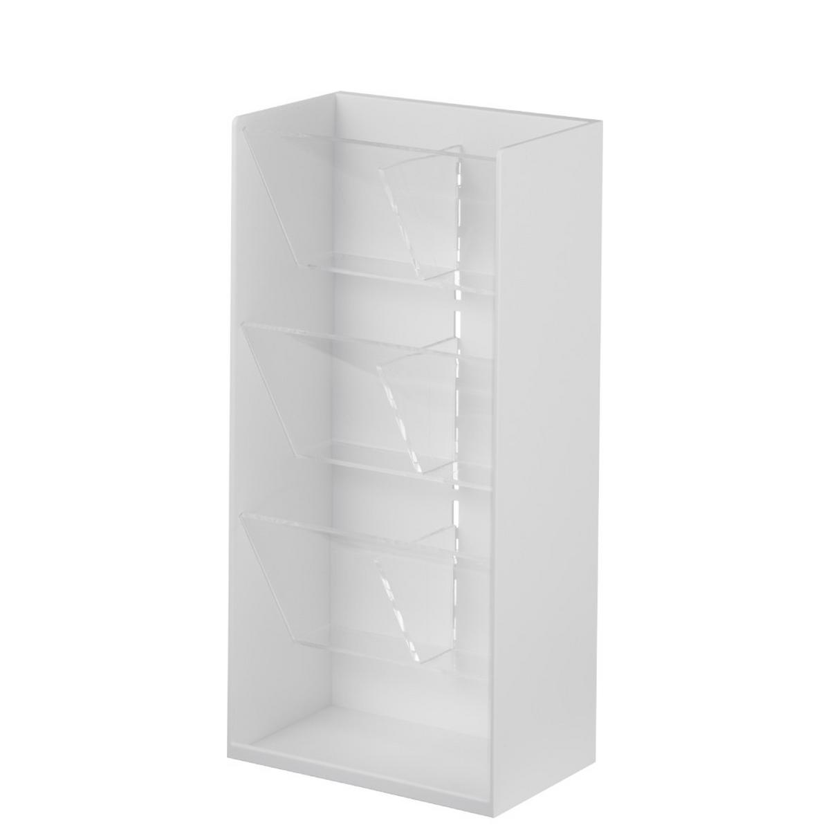 MAKE-UP Aufbewahrungsturm – H25 cm - Weiß, Kunststoff (7.7/25/8.5cm) - Yamazaki
