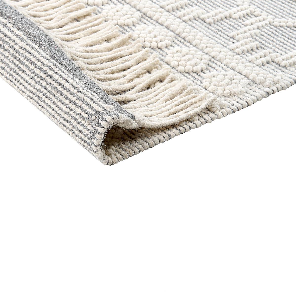 TEPPICH geflochten Solhan 230/160 cm - Beige, Textil (160/230cm) - Beliani