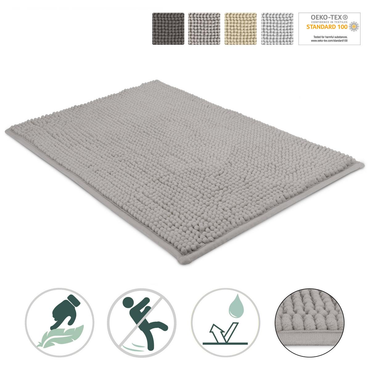 VORLEGER MATTE BeauMare WR 70/120 cm Hellgrau - Hellgrau, Textil (70/120cm) - Beautissu 