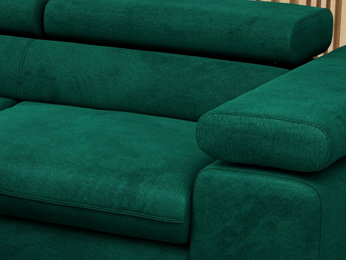 ECKSOFA PEDRO L Dunkelgrün Velvet - Links Seite - Dunkelgrün/Schwarz, Textil/Metall (208/273cm) - MKS