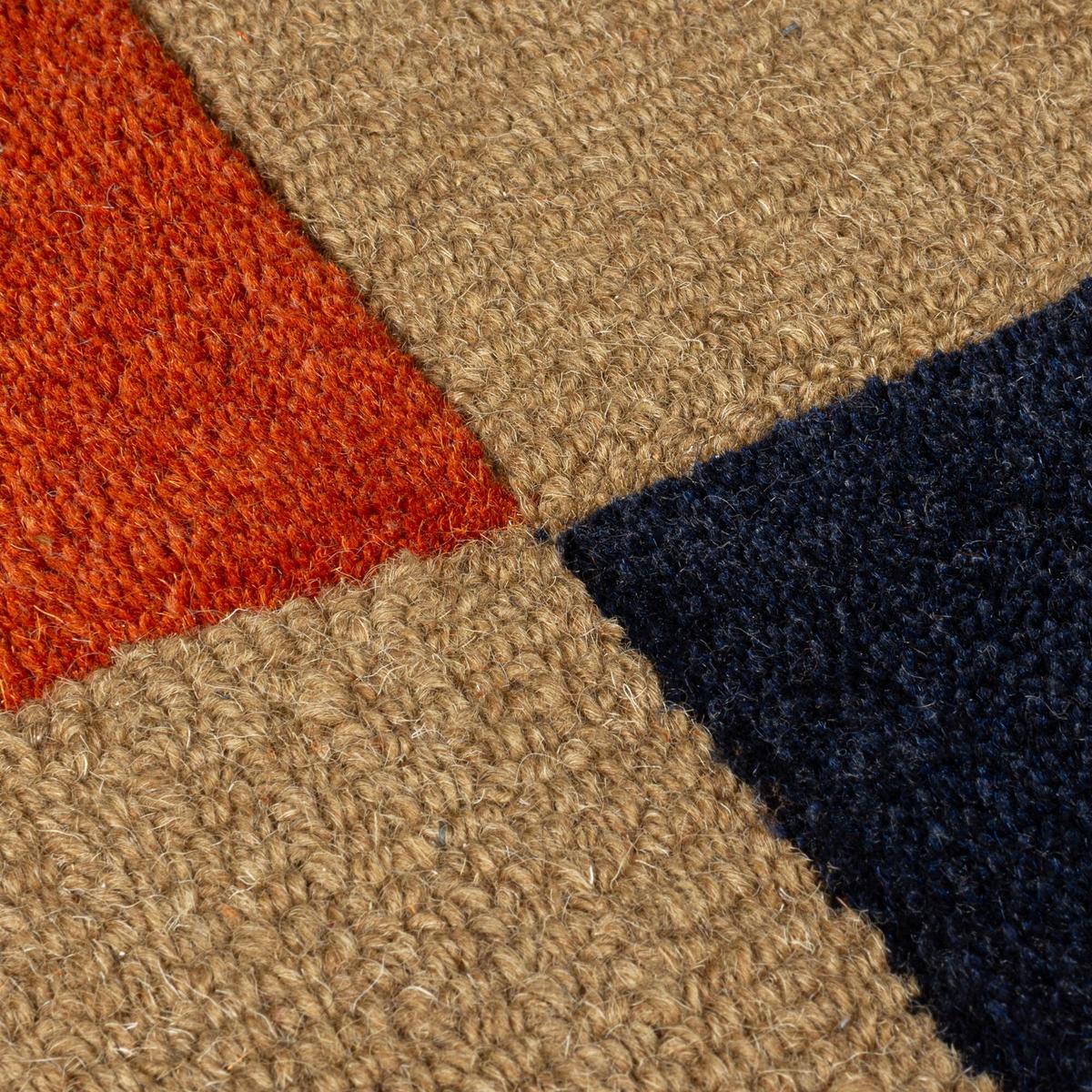 WOLLTEPPICH HALLEIN, geometrisch, Terrakotta-Bunt, 200 x 290 cm - Orange, Textil (200/290cm) - KADIMA DESIGN