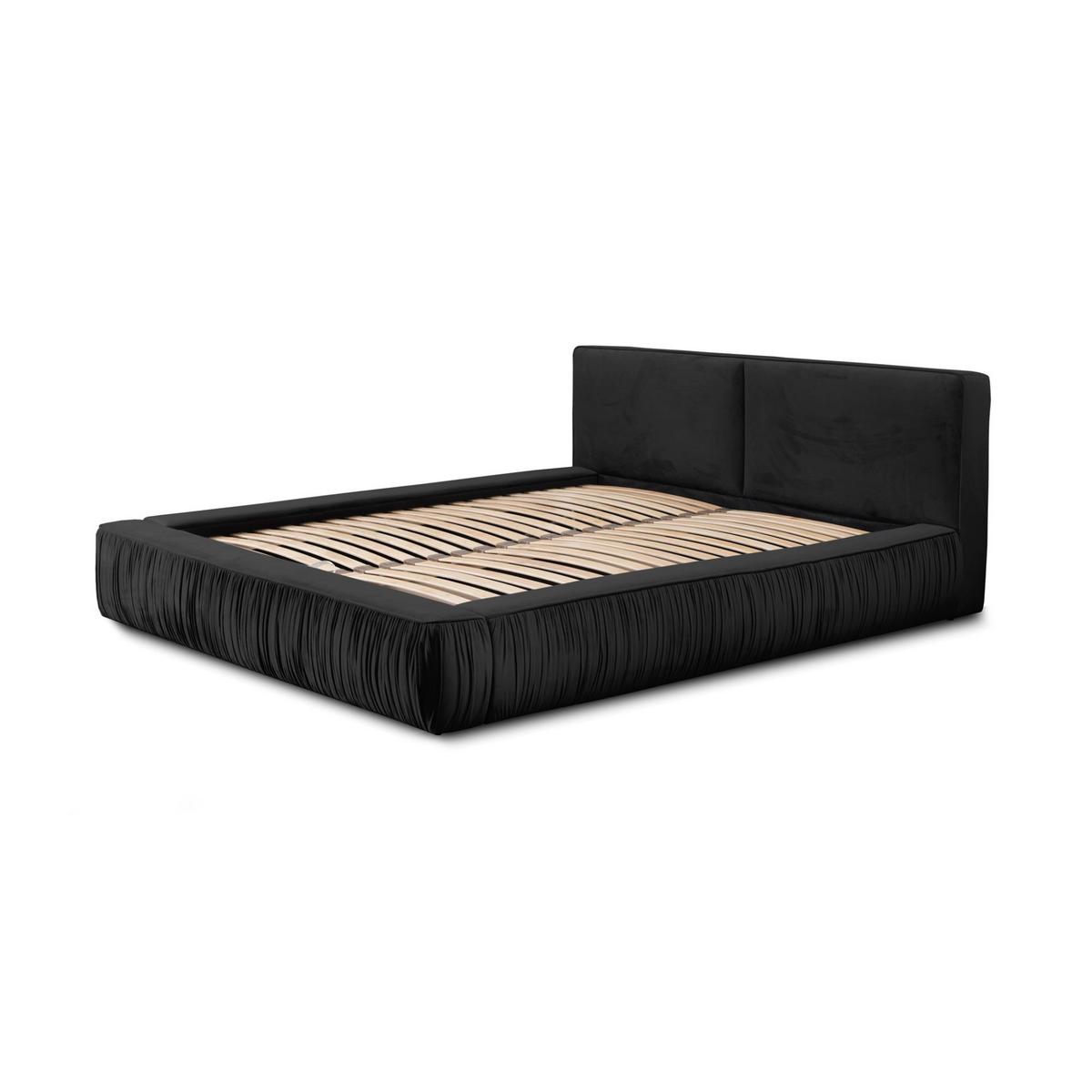 POLSTERBETT Lexie In Riviera Komplett - Schwarz, Holzwerkstoff/Textil (140/200cm) - Fun Möbel