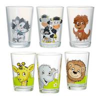 KINDERGLÄSER Hof- und Dschungeltiere bunt 205 ml 6-tlg. - Multicolor, Glas (0.205L) - Ritzenhoff Breker
