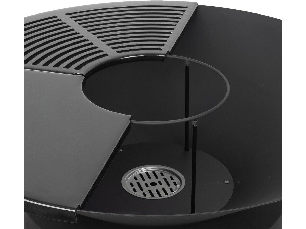 HOLZKOHLENGRILL cesar premium Schwarz - Schwarz, Metall (81/99/81cm) - Habitat Garten